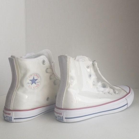 2 FOR 85 Converse All Stars Clear on White Size 5 - Picture 5 of 8